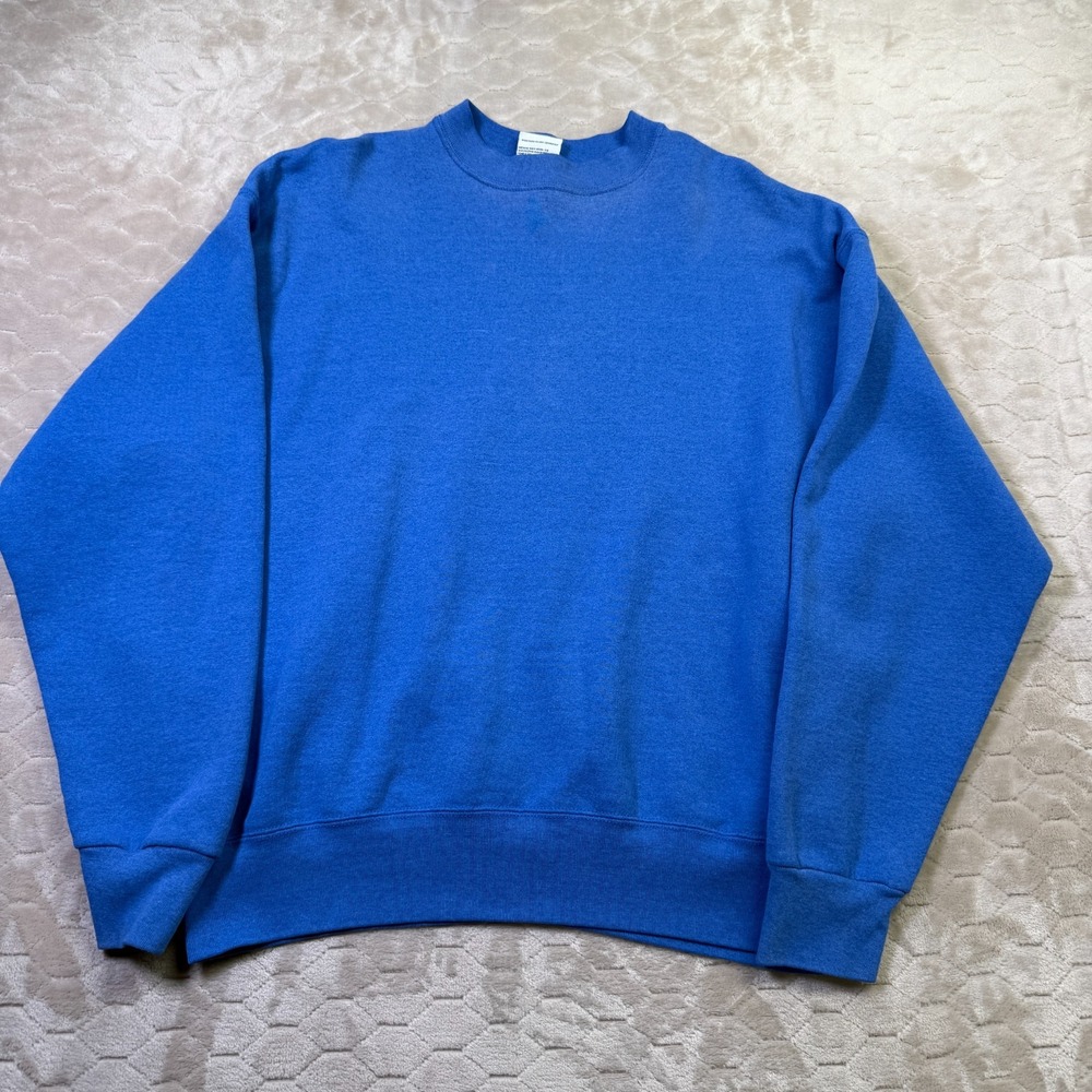 VTG Pro Spirit Select Sweats Sweatshirt Blank Adult XL Royal Blue USA Made Faded